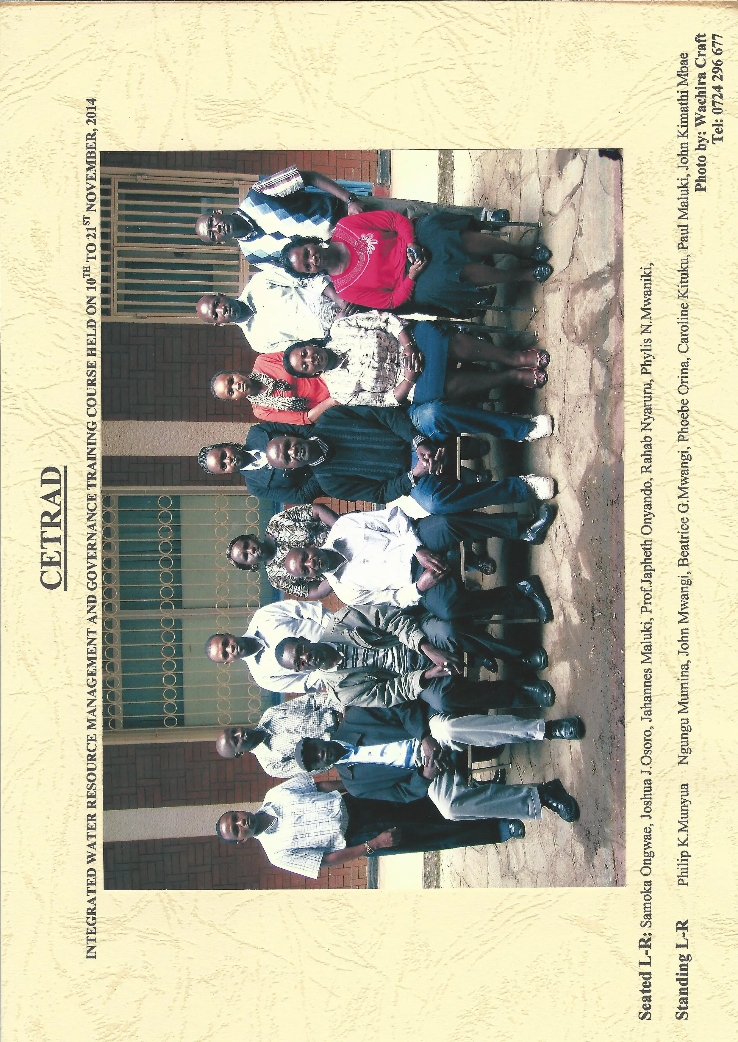 Integrated Water Resources Management Class Of 2014